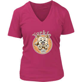 Yorkshire Terrier (Yorkie) - District Womens V-Neck for Yorkie Dog Lovers