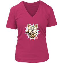 Load image into Gallery viewer, Yorkshire Terrier (Yorkie) - District Womens V-Neck for Dog Lovers