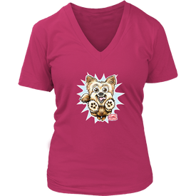 Yorkshire Terrier (Yorkie) - District Womens V-Neck for Dog Lovers