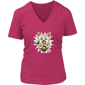 Yorkshire Terrier (Yorkie) - District Womens V-Neck for Dog Lovers