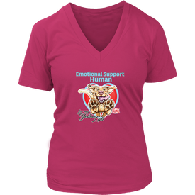 Emotional Support Human - Yellow Labrador Retriever - District Womens V-Neck