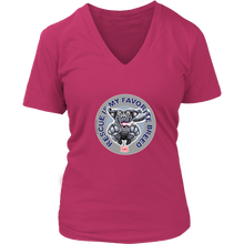 Load image into Gallery viewer, Rescue is My Favorite Breed - Black Labrador Womens V-Neck