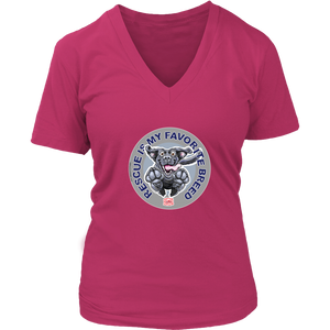 Rescue is My Favorite Breed - Black Labrador Womens V-Neck