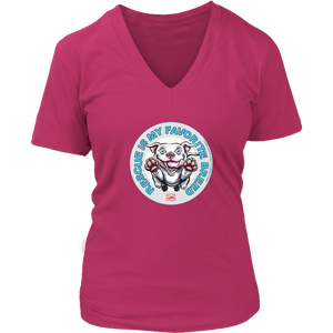 Rescue is my favorite breed - White Staffy Womens V-neck by District