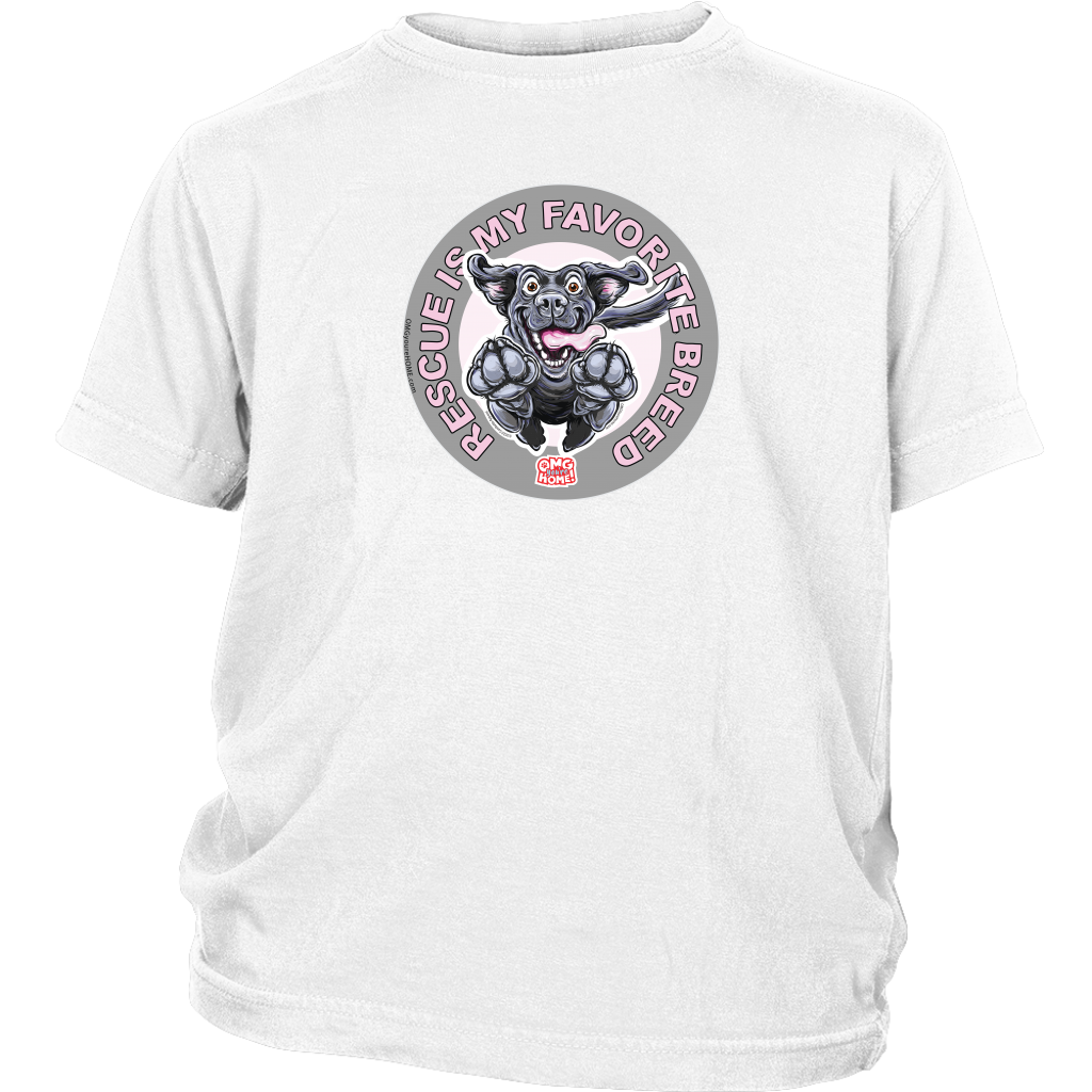 Rescue is My Favorite Breed - Black Labrador Youth Shirt