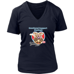 Emotional Support Human - Yellow Labrador Retriever - District Womens V-Neck