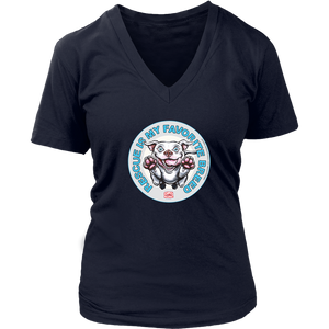 Rescue is my favorite breed - White Staffy Womens V-neck by District