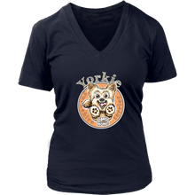 Load image into Gallery viewer, Yorkshire Terrier (Yorkie) - District Womens V-Neck for Yorkie Dog Lovers