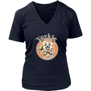 Yorkshire Terrier (Yorkie) - District Womens V-Neck for Yorkie Dog Lovers