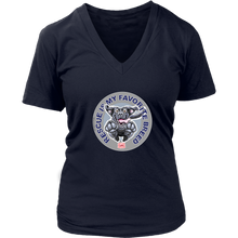 Load image into Gallery viewer, Rescue is My Favorite Breed - Black Labrador Womens V-Neck