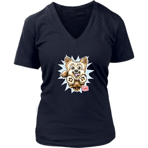 Yorkshire Terrier (Yorkie) - District Womens V-Neck for Dog Lovers