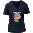 Emotional Support Human - Golden Retriever - District Womens V-Neck For Dog Lovers