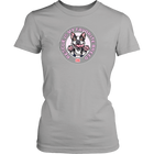 District Womens light grey Shirt featuring the OMG You're Home! Boston Terrier design with "Rescue is my favorite breed"