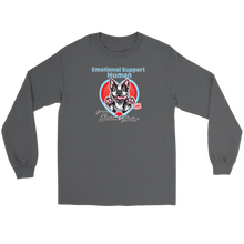 Load image into Gallery viewer, Boston Terrier dog on grey long sleeve tee