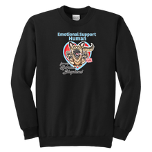 Load image into Gallery viewer, Emotional Support Human - German Shepherd - Youth Crewneck Sweatshirt