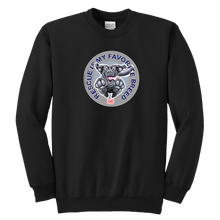 Load image into Gallery viewer, Rescue is My Favorite Breed - Black Labrador Youth Crewneck Sweatshirt