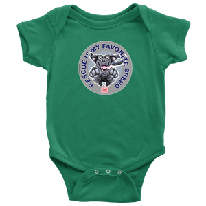 Rescue is My Favorite Breed - Black Labrador Baby Bodysuit