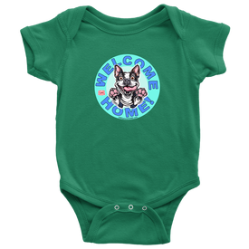 Boston Terrier - Welcome Home - Baby Bodysuit