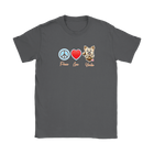 Peace Love Yorkie - Gildan Womens T-Shirt for the Yorkshire Terrier Dog Lover