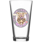 Yellow Lab Dog Mom pint glass