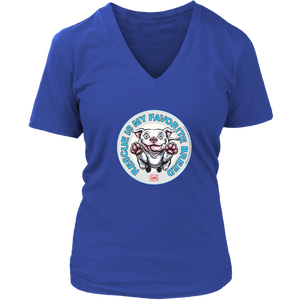 Rescue is my favorite breed - White Staffy Womens V-neck by District