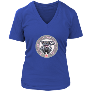 Rescue is My Favorite Breed - Black Labrador Womens V-Neck