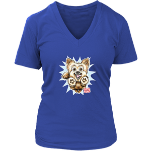 Yorkshire Terrier (Yorkie) - District Womens V-Neck for Dog Lovers