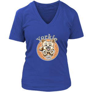 Yorkshire Terrier (Yorkie) - District Womens V-Neck for Yorkie Dog Lovers