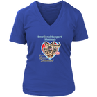 Emotional Support Human - German Shepherd Dog Design - Womens V-Neck for Dog Lovers