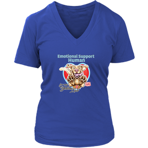 Emotional Support Human - Yellow Labrador Retriever - District Womens V-Neck