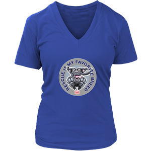 Rescue is My Favorite Breed - Black Labrador Womens V-Neck