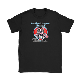 Emotional Support Human - Boston Terrier Womens T-Shirt for Bostie Dog Lovers