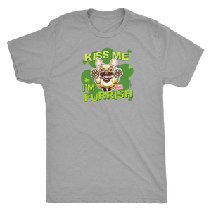 Kiss me I'm furrish - Fawn Frenchie Dog - Next Level Mens Triblend