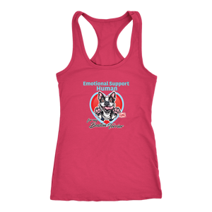 Emotional Support Human - Boston Terrier - Next Level Racerback Tank