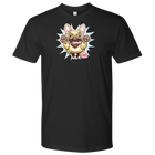 front view of a men's black t-shirt with the OMG You're Home original Fawn Frenchie artwork