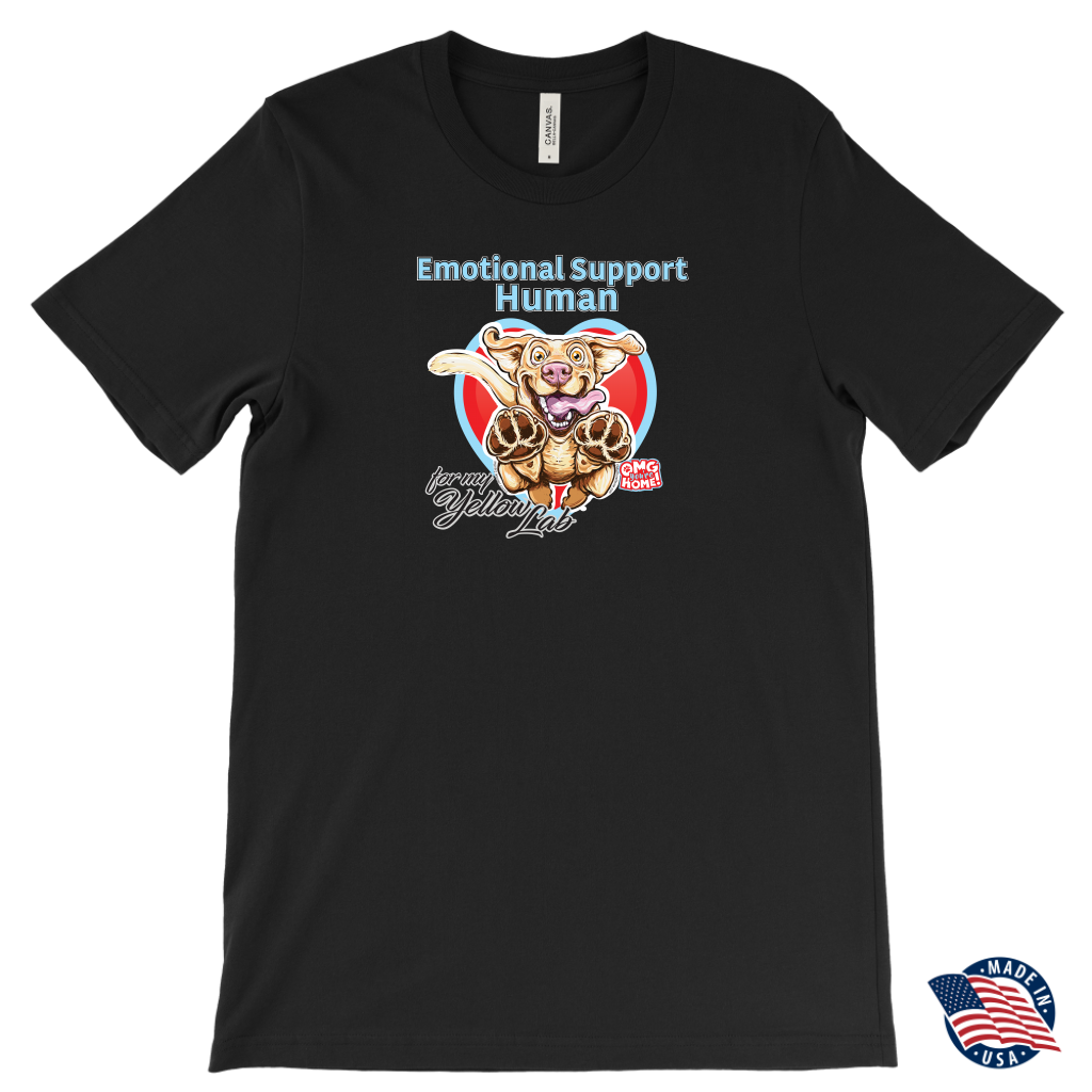 Emotional Support Human - Yellow Labrador Retriever - Canvas brand Mens T-Shirt