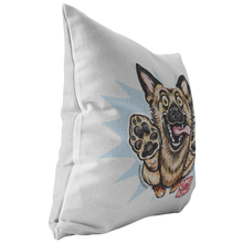 Load image into Gallery viewer, Happy Excited Jumping German Shepherd Pillow