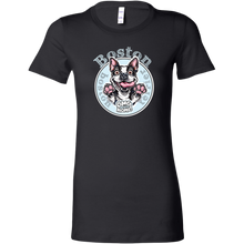 Load image into Gallery viewer, a black shirt with a Boston Terrier dog design by OMG You&#39;re Home