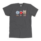Peace Love Yorkie - Men's T-Shirt for Yorkshire Terrier Dog Lovers