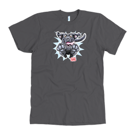 Happy Excited Jumping Black Labrador Retriever Dog - Mens T-shirt for Dog Lovers