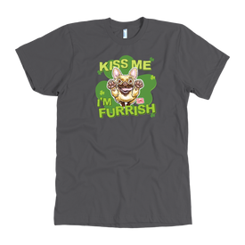 Kiss me I'm furrish - Fawn Frenchie Dog - American Apparel Mens