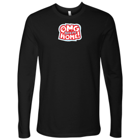 Next Level Mens Long Sleeve featuring the OMG You're HOME! logo
