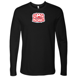 Next Level Mens Long Sleeve featuring the OMG You're HOME! logo