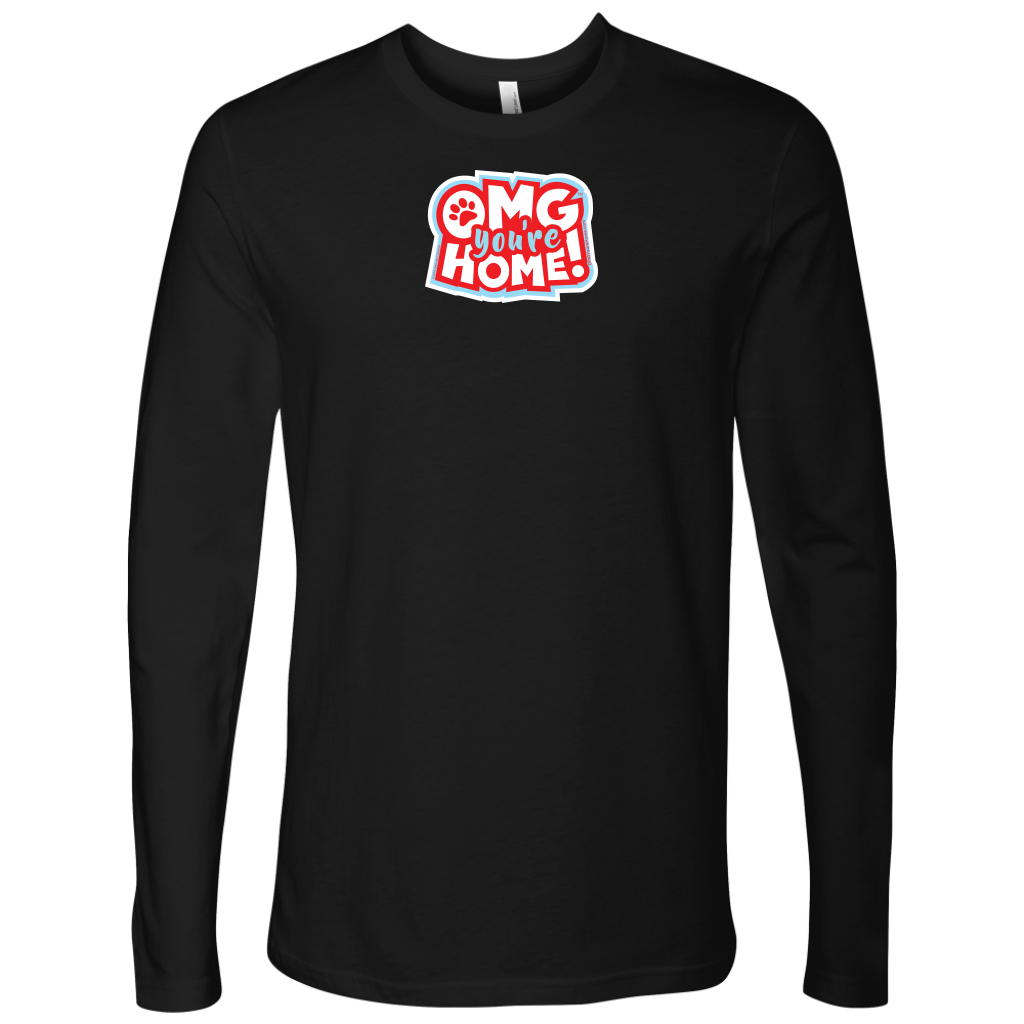 Next Level Mens Long Sleeve featuring the OMG You're HOME! logo