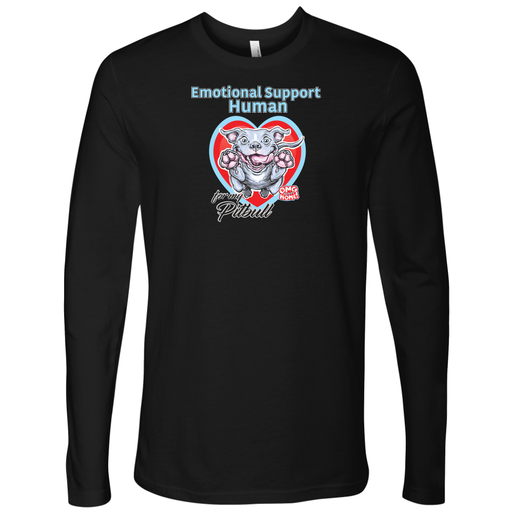 Emotional Support Human - Blue Nose Pitbull - Next Level Mens Long Sleeve