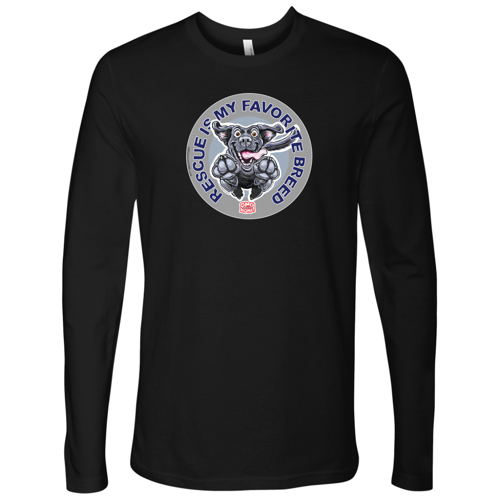 Rescue is My Favorite Breed - Black Labrador Long Sleeve Shirt