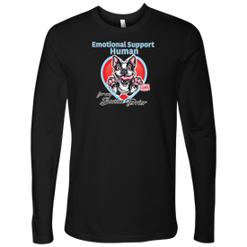 Emotional Support Human - Boston Terrier - Next Level Mens Long Sleeve