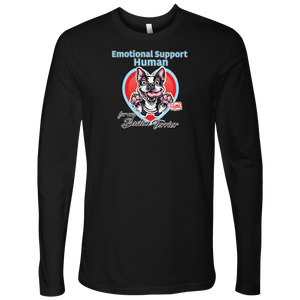 Emotional Support Human - Boston Terrier - Next Level Mens Long Sleeve