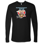 Emotional Support Human - Yellow Labrador black long sleeve tee