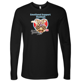 Emotional Support Human - Yellow Labrador black long sleeve tee